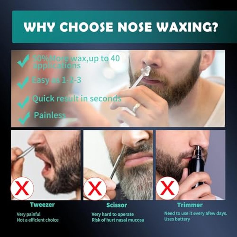 500 Pcs Wax Sticks, Nose Wax Kit Accessories, Waxing Sticks for Nostril Nasal Cleaning, Ear Face Eyebrows Hair Removal for Men Women