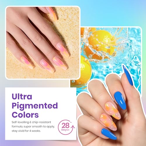 Vibrant Holiday Be Beetles Gel Nail Polish Set, 55 Colors, 63 Pcs with Base & Top Coats