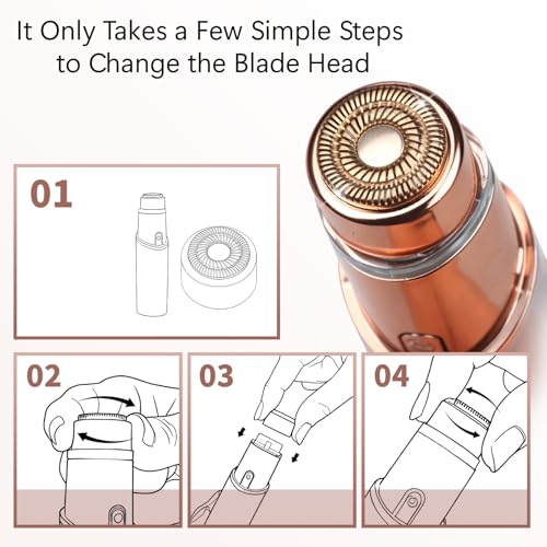 Gen 2 Replacement Heads Compatible with Flawless Facial Hair Remover, Replacement Blades