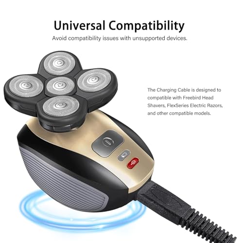 2PCS USB Charging Cable Compatible with Freebird Head Shaver, FlexSeries Shaver Charger Cord Replacment
