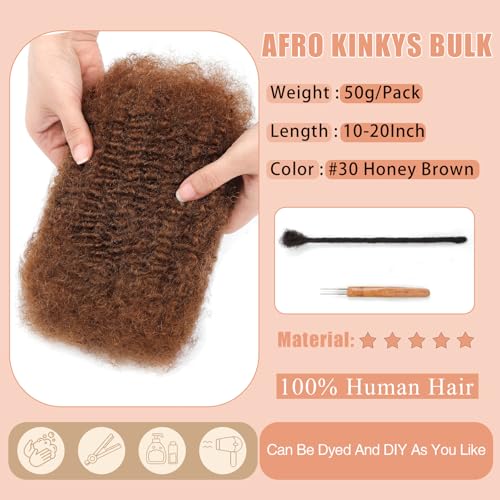 Afro Kinky Curly Human Hair Extensions - 14 Inch 50 Gram Variation #30
