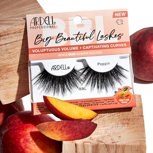 Ardell Big Beautiful Lashes 971 Poppin Triple Pack with Clear Lash Adhesive