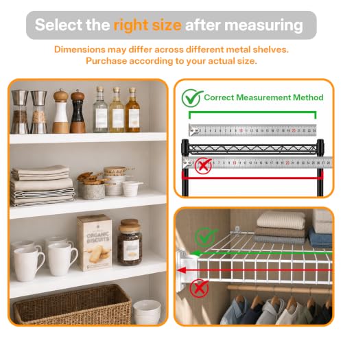 24x16 Inch Wire Shelf Covers for Pantry - PVC Wire Rack Covers, 5 Pack