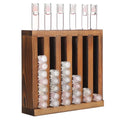 Brown Wooden Lip Balm Display Rack with 6 Slots - 0.7 Inch Capacity, 1 Pc - Variation of 6 Slot Brown