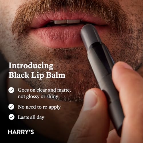 Harry's Black Lip Balm for Men 5-Pack - Clear Tint, Hydrating Lip Treatment