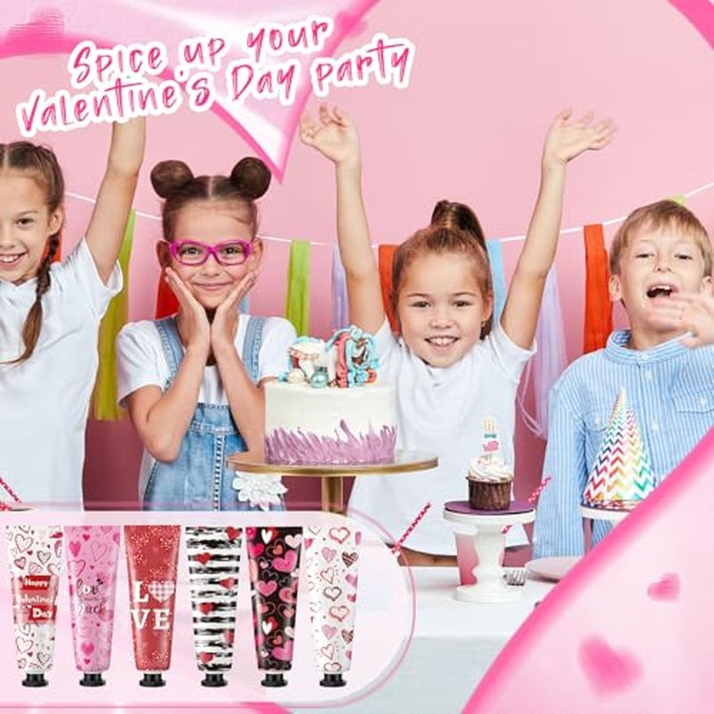 72 Pcs Valentine's Day Hand Cream Gift Bulk Valentine Gift Basket Stuffers Love Heart Moisturizing Galentine's Hand Lotion Bulk Small Dry Cracked Care Cream for Women Friends Seniors Clients, 30 ml