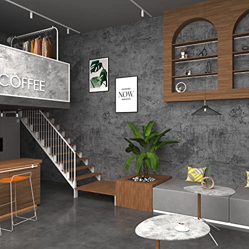 Large Blue Grey Concrete Peel and Stick Wallpaper - 24 x 59.1 Inches Variation of Grey Blue