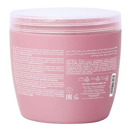 Alfaparf Milano Semi di Lino Moisturizing Hair Mask for Dry Hair 16.9 Fl Oz