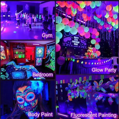 8 Pack 40W LED Black Light Bar for Party Halloween Glow Effects - Variation of THIS listing 8 / 40.0 Watts