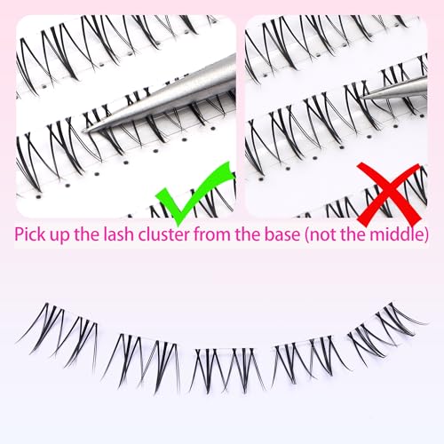 Bottom Lash Clusters 240 PCS Eyelash Clusters, Natural Wispy Look, DIY Bottom Lash Extensions, False Eyelashes, Wispy Bottom Lashes, Lower Lashes, Bottom Eye Lashes (6mm, BL-01)
