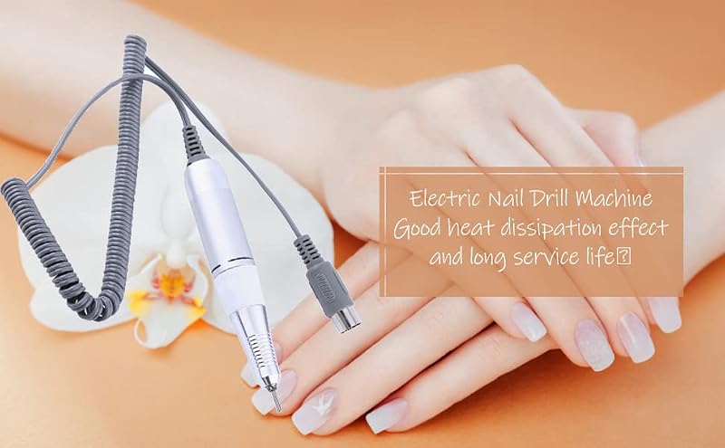 Electric Nail Drill Pen for Manicure & Pedicure - Professional Nail Grinder Handpiece
