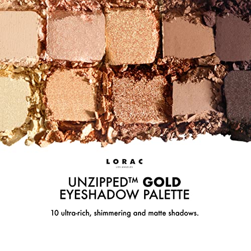Unzipped Eyeshadow Palette - Gold Edition with Matte and Glitter Shades