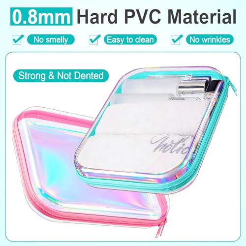 M Laser Hard Zipper Case Plastic Organizer - Clear 3 Pack