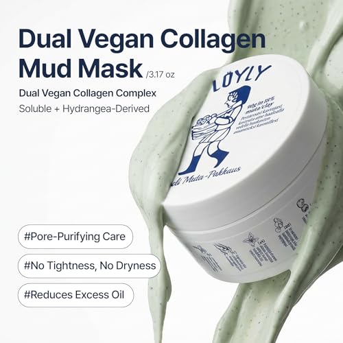 Green Mud Collagen Face Mask 3.17oz - Revitalizing Skin Care for Elasticity & Glow