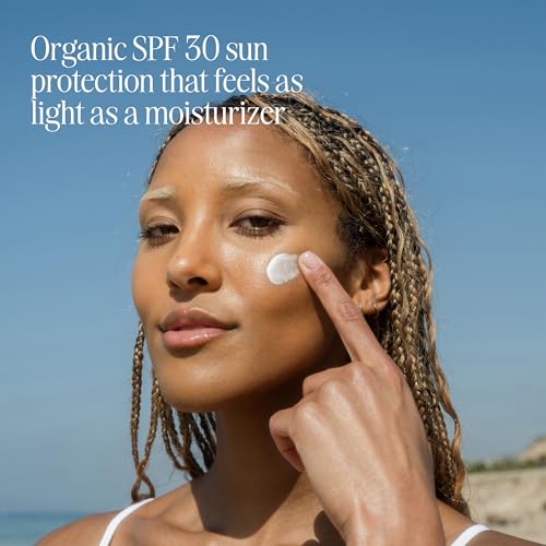 SPF 30 Face Sunscreen Lotion with Cucumber Extract - Water-Resistant, Vegan, Natural Scent