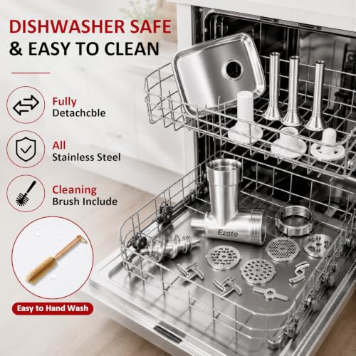 Heavy Duty Stainless Steel Meat Grinder Attachment for KitchenAid Stand Mixers