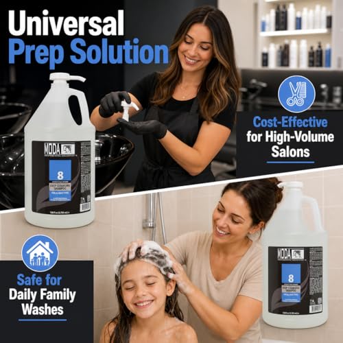 MODA Salon & Family Deep Cleansing Shampoo, Strengthening, 128 oz