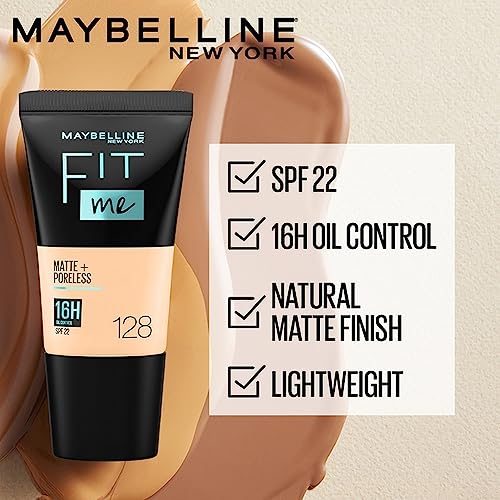 Maybelline Fit Me Matte + Poreless Liquid Foundation 128 Warm Nude 18ml