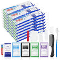 30 Set Personal Hygiene Kit Bulk,12-IN-1 Individually Wrapped Blue Basic Toiletry Supplies Disposable Travel Toothbrushes and Hotel Vanity Set for Homeless,Guests,Charity