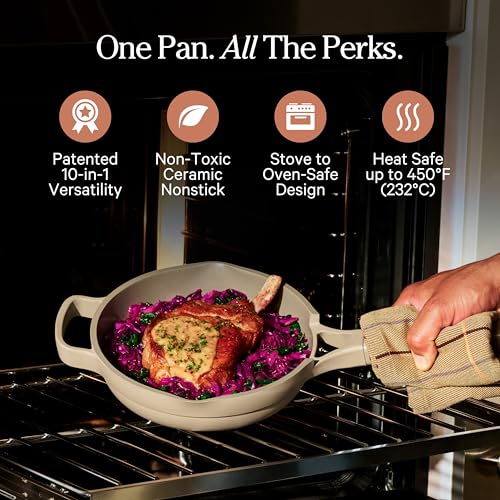 Our Place Mini Always Pan 8.5 Inch Ceramic Nonstick Cookware with Steam Variation