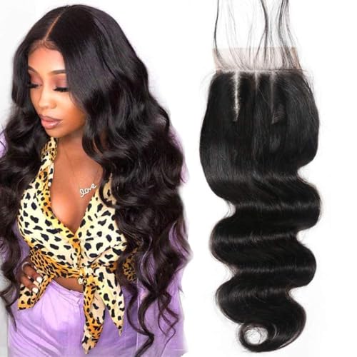 QTHAIR 18A 4x4 Body Wave HD Lace Closure (Natural Color, 10",3 Part)