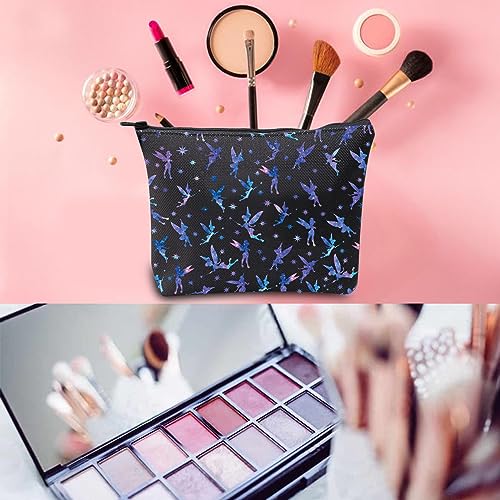 WCGXKO Family Vacation Merch Princess Makeup Bag Fairytale Fans Cosmetic Bag Princess Merchandise (T purple)