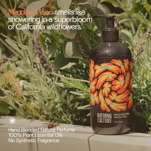Organic Body Wash - Meadow Vision Scent, 16oz Plastic Refill Bottle
