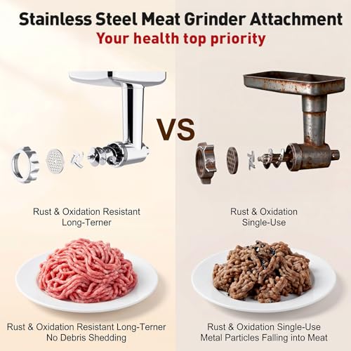 Cofun Stainless Steel Meat Grinder for KitchenAid Mixer - Silver