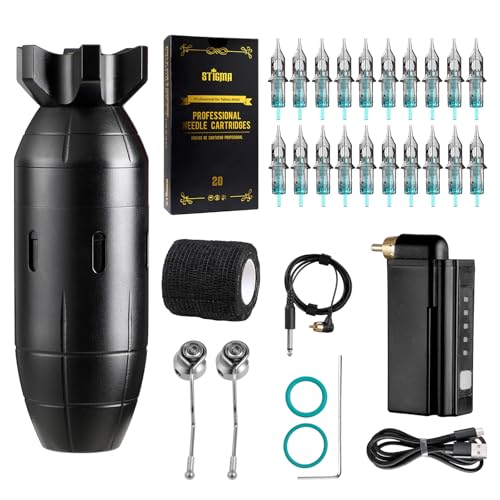 Rotary Tattoo Machine Pen with 2 Stroke Cam & Battery Pack - STIGMA EM146KITP199-1