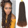 24 Inch Ombre Brown Water Wave Crochet Hair - Passion Twist Extension Pack of 7 with Accessories