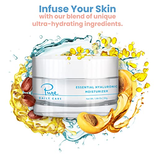 1.7 Oz Hyaluronic Moisturizer - Silicone-Free Hydrating Face Cream for All Skin Types - Pack of 1