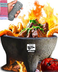Mexican Molcajete Set with Volcanic Rock Mortar & Pestle – Oven Safe & Authentic