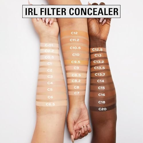 Revolution, IRL Filter Finish Concealer, Full Coverage, Oil-Free, Long-Lasting & Lightweight Formula, Infused with Hyaluronic Acid, Vegan & Cruelty-Free, C2, 0.21 oz