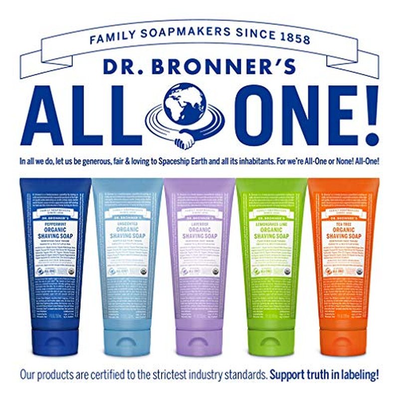 Dr Bronners, Shave Gel Lemongrasss Lime Organic, 7 Fl Oz