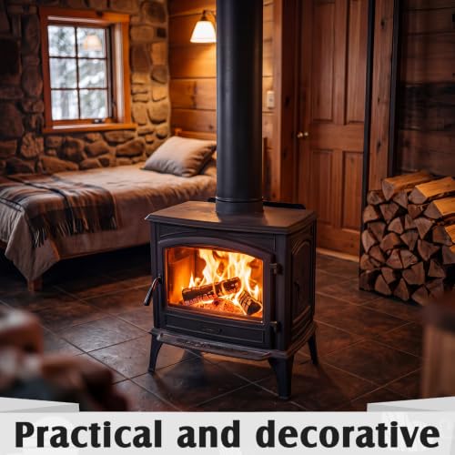 LEIFIDE 1-Piece Black Matte Stove Pipe 8 x 24 Inch Stainless Steel, Model: 1/8 x 24