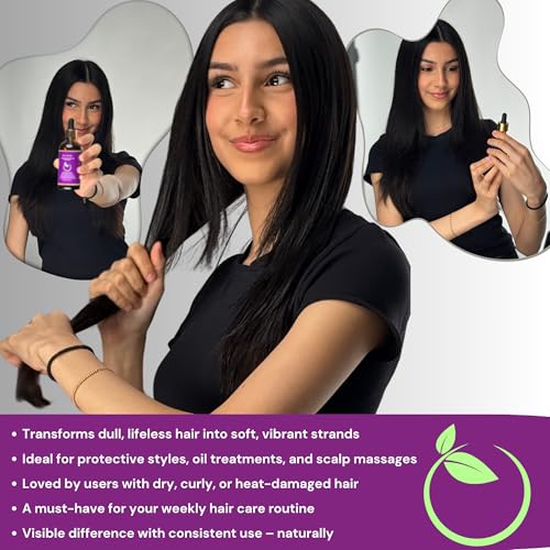 Natural Hair Growth Oil with Biotin & Botanical Oils for Thicker, Stronger Hair - 100ml