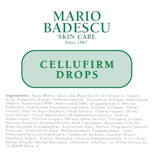 Mario Badescu Cellufirm Anti Aging Duo - Cellufirm Drops & Moisturizer - Protein-Enriched Skin Care Set with Collagen and Peptides for Firm, Hydrated & Youthful-Looking Skin