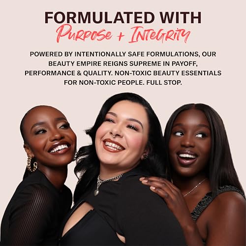 The Lip Bar - Nonstop Liquid Matte Lipstick 3-Pack, Bawse Lady (Blue Red), Rich Auntie (Deep Berry), + Hot Mama (Deep Rich Brown) - High Pigment - One Swipe - Long Lasting - Jojoba Oil - .24 fl oz
