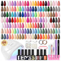 Phoenixy Gel Nail Polish Kit with UV Light - 64 Pcs All Seasons Manicure Set, Timeless Classic