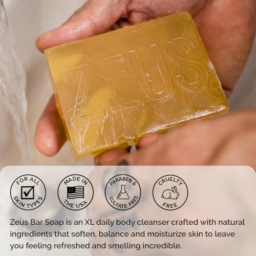 ZEUS Natural Hydrating Body & Face Wash Bar 2 Pack - Verbena Lime