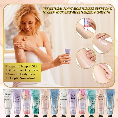 36pcs Employee Appreciation Team Gifts Bulk Travel Size Hand Cream Inspirational Thank You Gifts for Women Dry Skin Hand Lotion Bulk for Teachers Day Christmas Staff Employees Coworkers Women