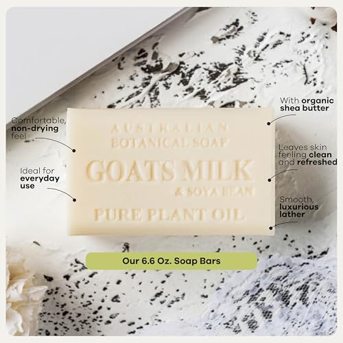 Australian Botanical Soap 4 Pack Luxury Bar Soaps with Manuka Honey & Sea Salt, 6.6 OZ Each