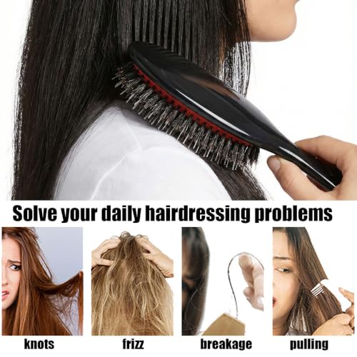 Detangling Paddle Hair Brush for Women Men - Painless, Anti-Frizz, Natural Oil Distribution - Variation: Hair Brush (Single) / 1.0