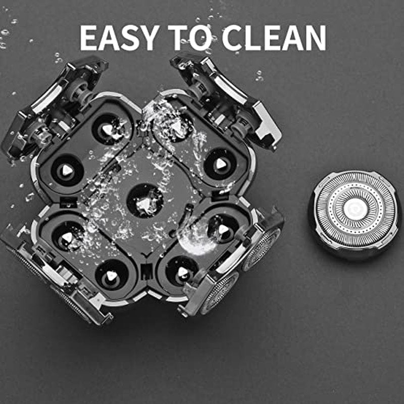 9 Blades Head Shaver Men's Electric Shaver Replacement Heads Universal Replacement Blade Head Electric Razor for Men (9D Silvery)