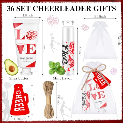 Red Cheerleading Lip Balm & Hand Cream Set - Team Gifts & Party Favors
