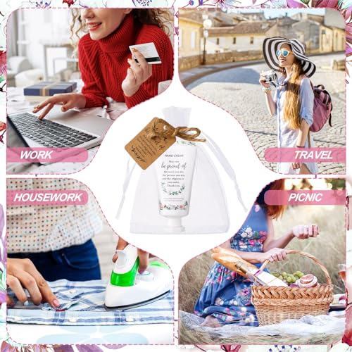 48 Sets Employee Appreciation Gifts Thank You Team Gifts Hand Mini Lotion Bulk Inspirational Travel Size Hand Cream for Employee Staff Coworker Team Teacher Party Favors(Cute)