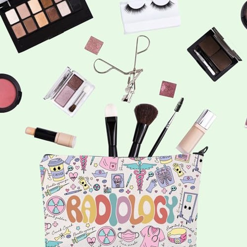 FOTAP Radiology Gift Radiology Technologist Appreciation Gift X-ray Tech Cosmetic Bag Radiology Gift Radiology Travel Tote Bag(Radiology)
