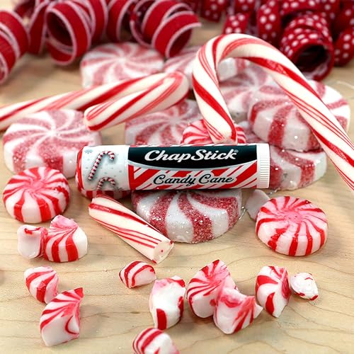 ChapStick Bulk Lip Balm, Candy Cane, 36-Count (12 Packs of 3) ? Fresh & Minty Lip Moisturizer, Stocking Stuffer, 0.15 Oz Ea