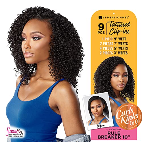 Sensationnel Curls Kinks & Co Clip-In Hair Extensions TH2/30 - 10 Inch, Natural Texture