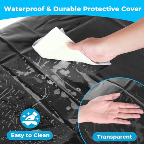 PRASNE Clear Waterproof Lash Bed Cover for Esthetician & Massage Tables - Large 78.7" x 35.4"